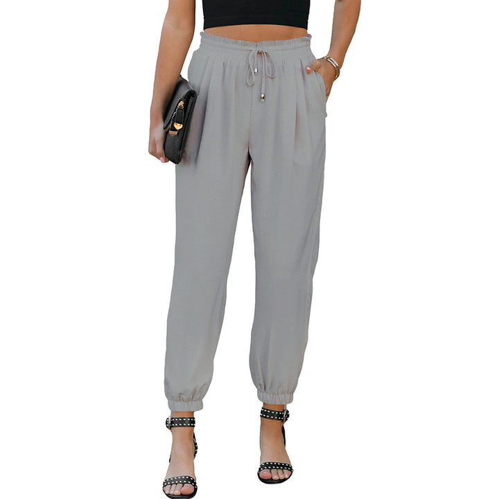 Damen lässige Chino-Hose mit elastischen Bündchen Drune