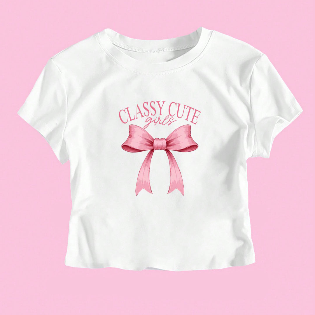 Damen Crop-T-Shirt mit witzigem Geburtstagsslogan und figurbetontem Schnitt Drune