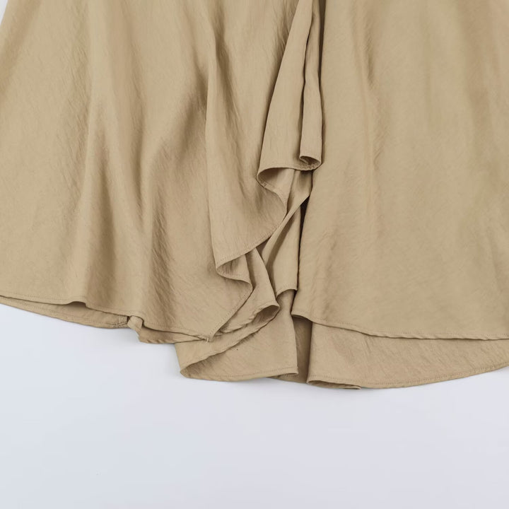 Damen Asymmetrischer Midirock mit Stufen- und High‑Low-Saum Drune