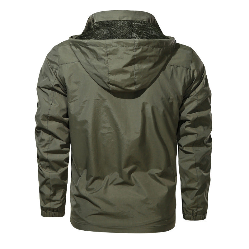 Herren nan leichte Outdoorjacke Windbreaker mit wasserabweisender Beschichtung und atmungsaktivem Meshfutter Drune