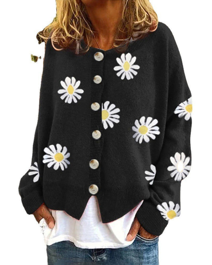 Damen modischer Blumensweater Drune