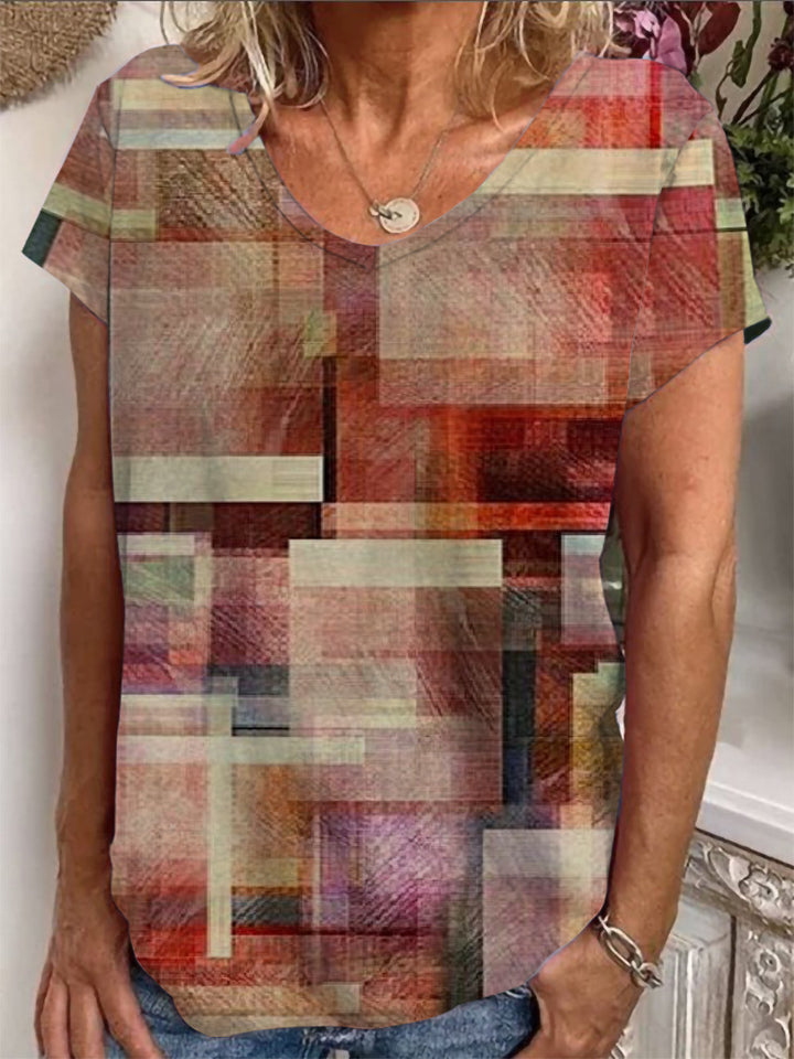Damen Lockere Bluse mit buntem Paisleymuster Drune