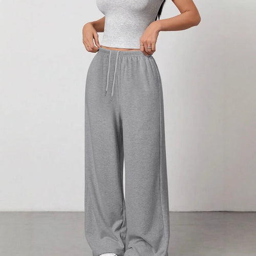 Damen Bequeme Lounge-Hose mit weitem Schnitt und elastischem Bund Drune