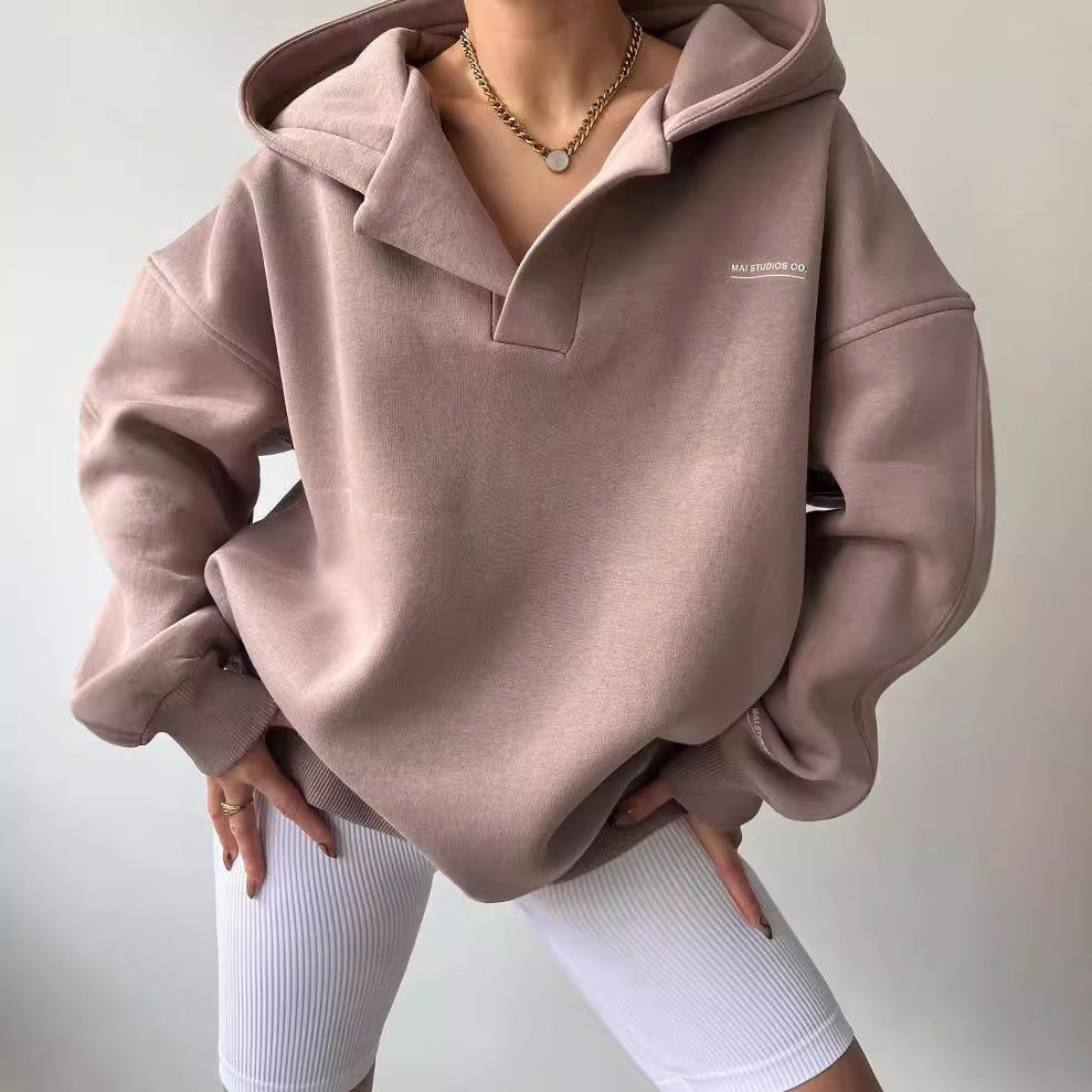 Damen Oversized Kapuzenpullover Drune