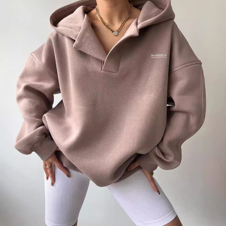 Damen Oversized Kapuzenpullover Drune