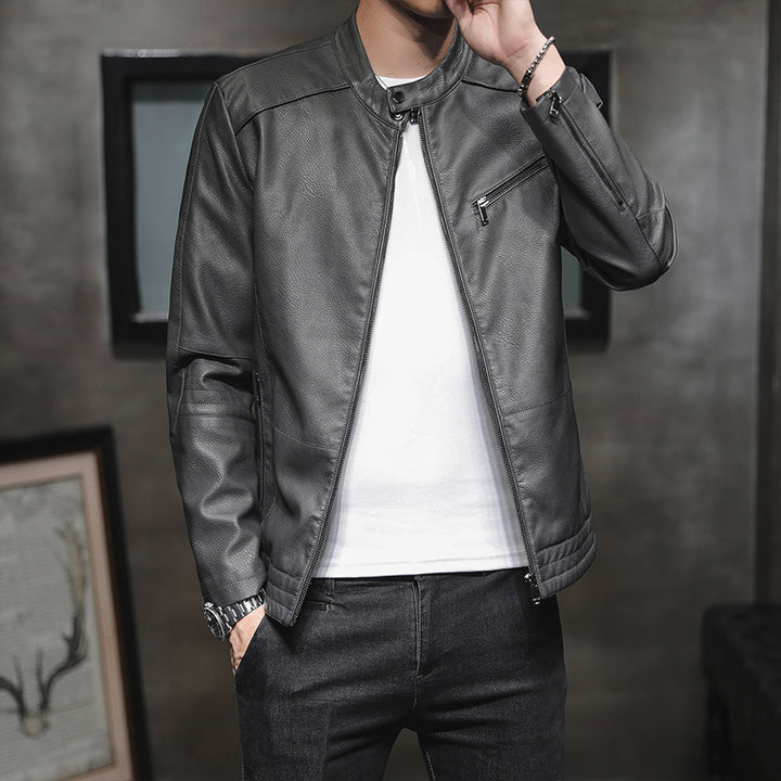 Herren Modische Kunstlederjacke Drune 1788321727