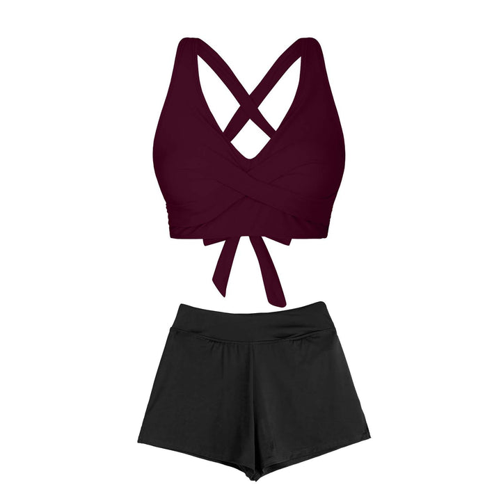 Damen Zweiteiliger Badeanzug mit floralem Design Drune