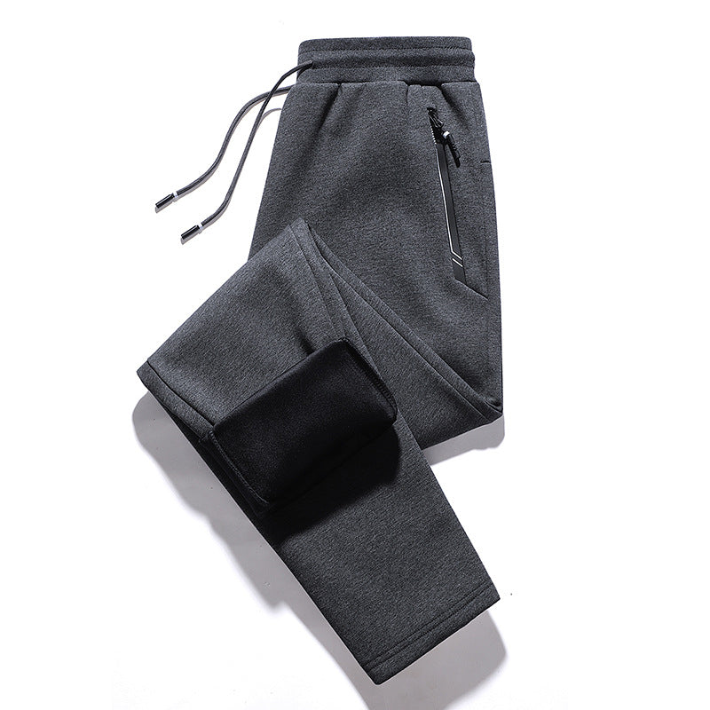 Herren Thermo-Fleece-Jogginghose mit angerauter Innenseite, Reflektierenden Reißverschlusstaschen und Kordelbund Drune