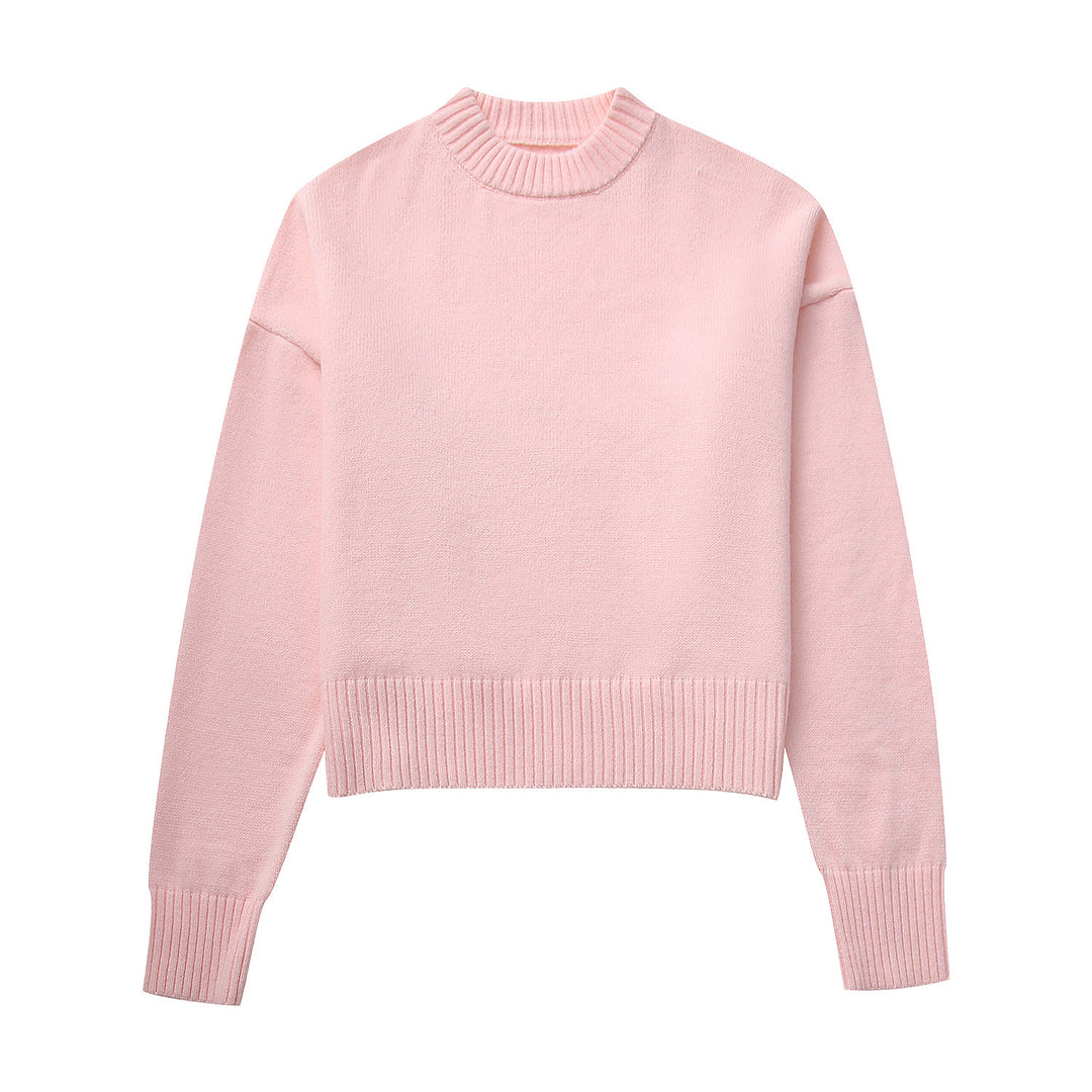 Damen lässiger Pullover mit überschnittenen Schultern Drune
