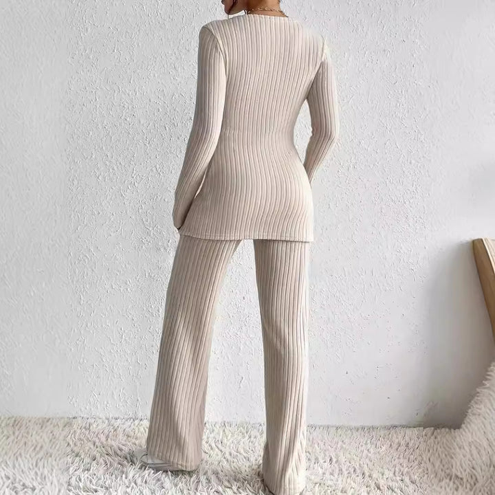 Damen zeitloses Strick-Loungeanzug Drune
