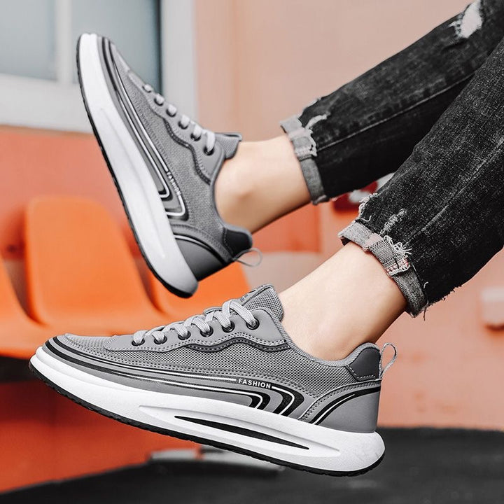 Herren Leichter atmungsaktiver Mesh-Sneaker mit ergonomischer Plateausohle Drune