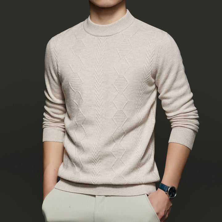 Herren Feinstrickpullover mit modernem Strukturmuster Drune
