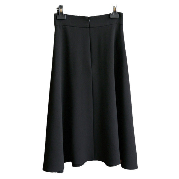 Damen Eleganter Midi-Rock mit verstellbarem Taillengürtel Drune