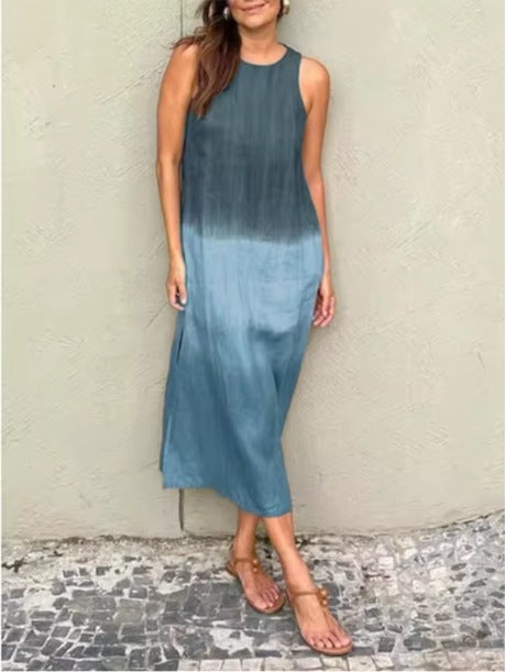 Damen Elegantes Ärmelloses Maxikleid Drune