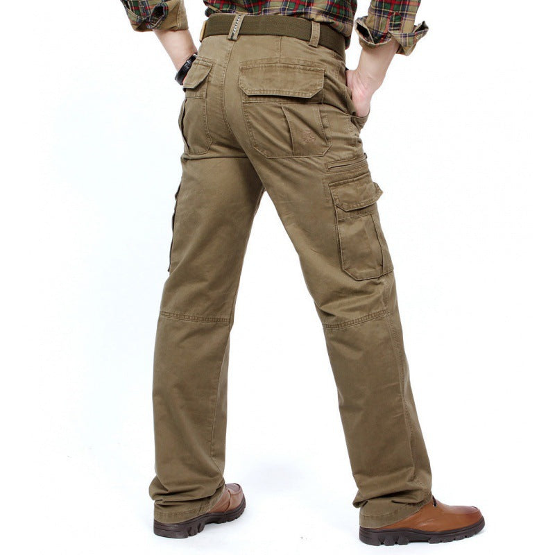 Herren Robust-elastische Canvas-Cargohose mit verstärkten Kniepartien und Multifach-Taschen Drune