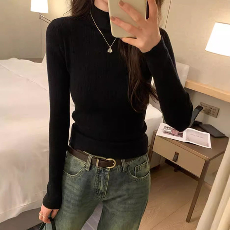 Damen Feinstrickpullover im modernen Schnitt mit hohem Kragen Drune