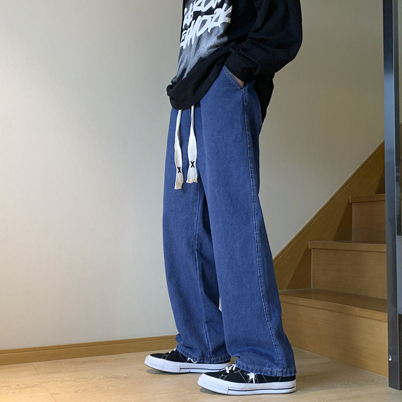 Damen Bequeme Denim-Hose mit elastischem Bund Drune