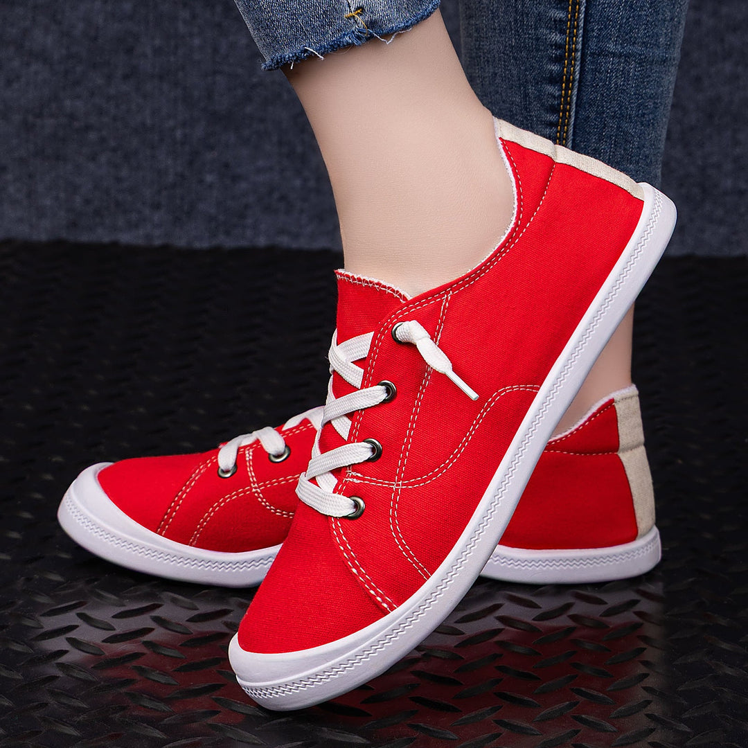 Damen Freizeitschuhe aus strapazierfähigem Canvas mit klassischem Schnürdesign Drune