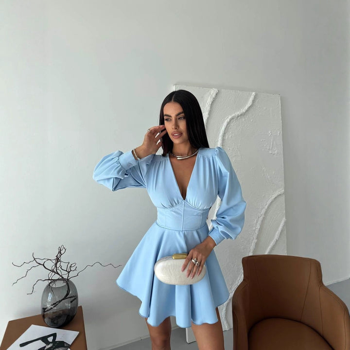 Damen elegante und fließende Sommerkleid Drune