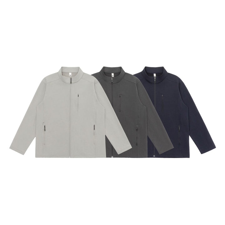 Unisex Leichte Softshell Jacke mit Stehkragen und Reißverschlusstaschen Drune