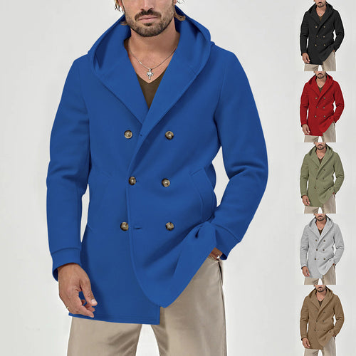 Herren stylische Woll-Mantel Drune