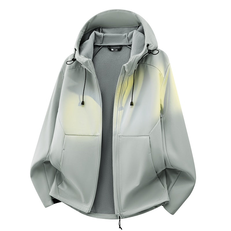 Unisex Softshell-Übergangsjacke mit Fleece-Innenfutter, Kapuze & wasserabweisender Beschichtung Drune