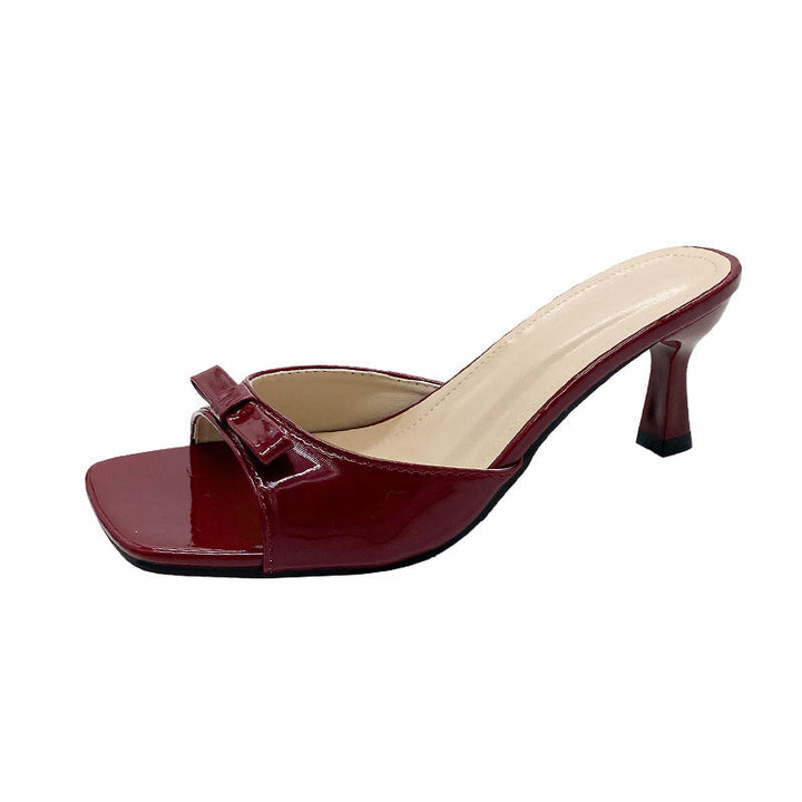 Damen elegante Absatzsandalen mit modischer Schleifenapplikation Drune
