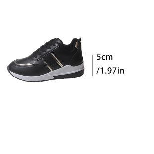 Damen Wedgesneaker mit mittelhohem Plateau, gepolstertem Komfortschaft und elastischem Seiteneinsatz Drune