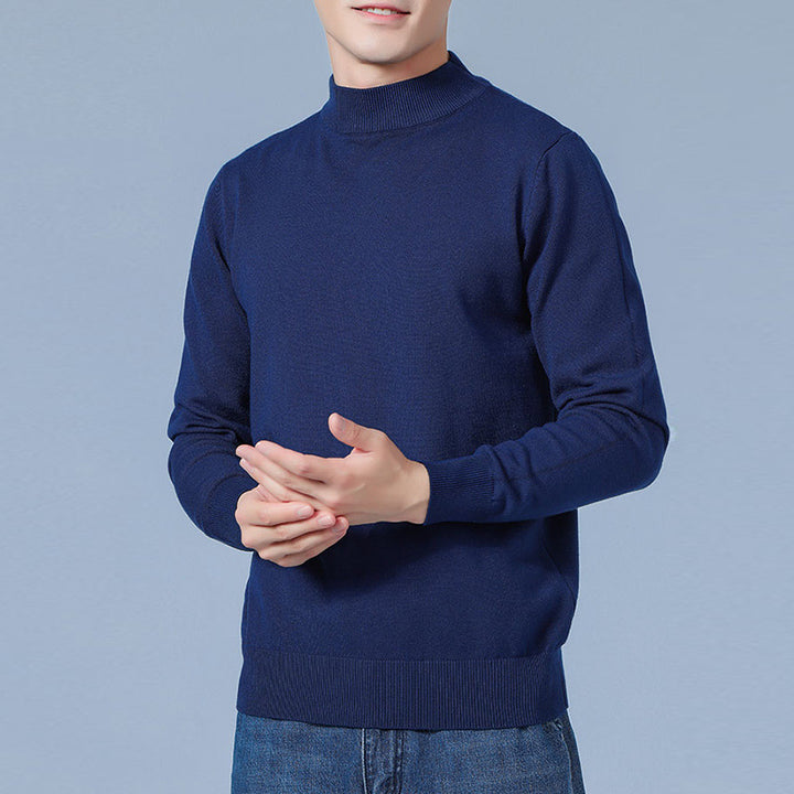 Herren Feiner Mockneck-Pullover aus hochwertigem Feinstrick mit gerippten Abschlüssen Drune