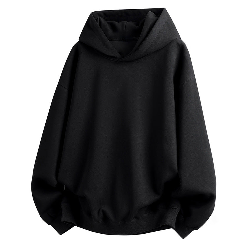 Damen Oversize Kapuzenpullover aus weichem Baumwollmix mit geripptem Saum und Raglanärmeln Drune
