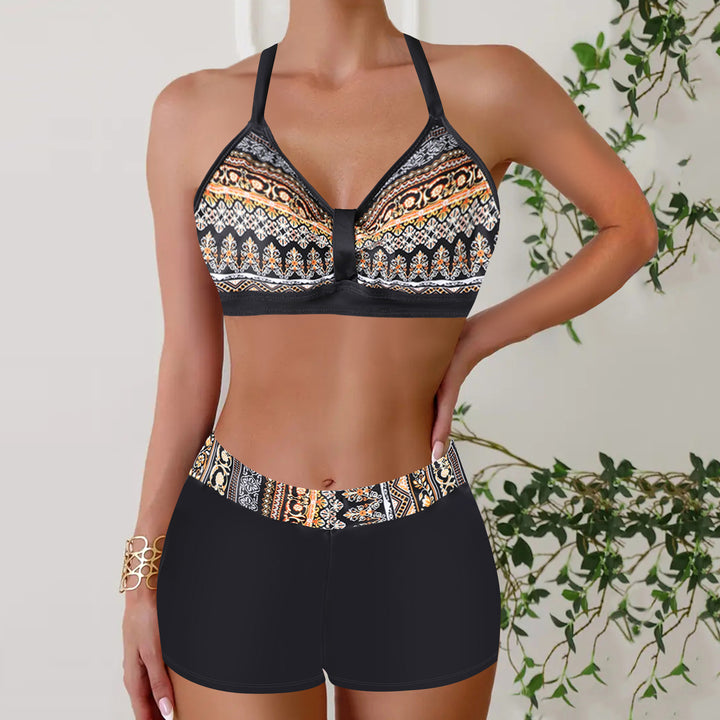 Drune – Bikini mit hoher Taille und geometrischem Muster