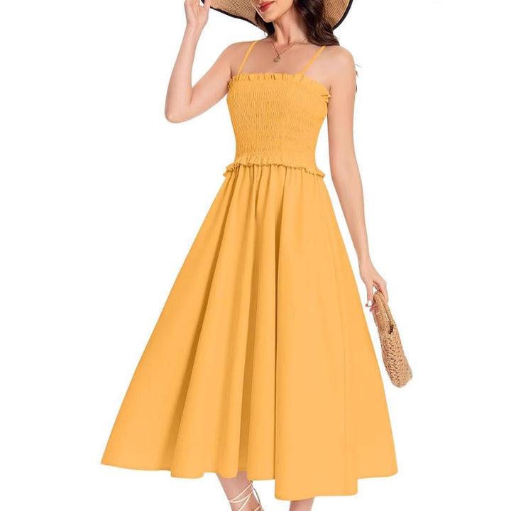 Damen Maxikleid mit schmeichelhaftem Taillendesign Drune