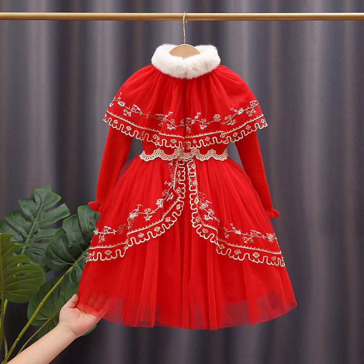 Damen Spitzenbesetztes Festkleid Drune