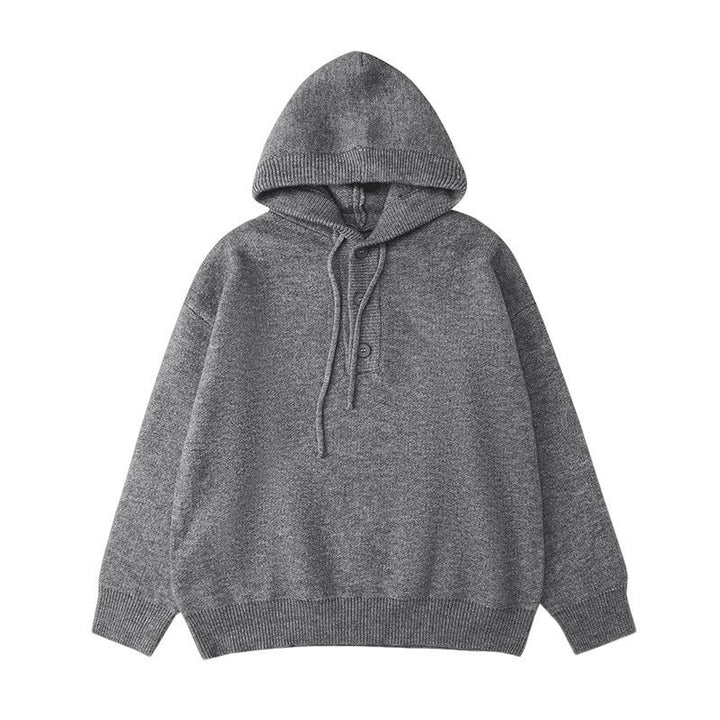 Damen Kuscheliger Hoodie mit Knopfdetails Drune