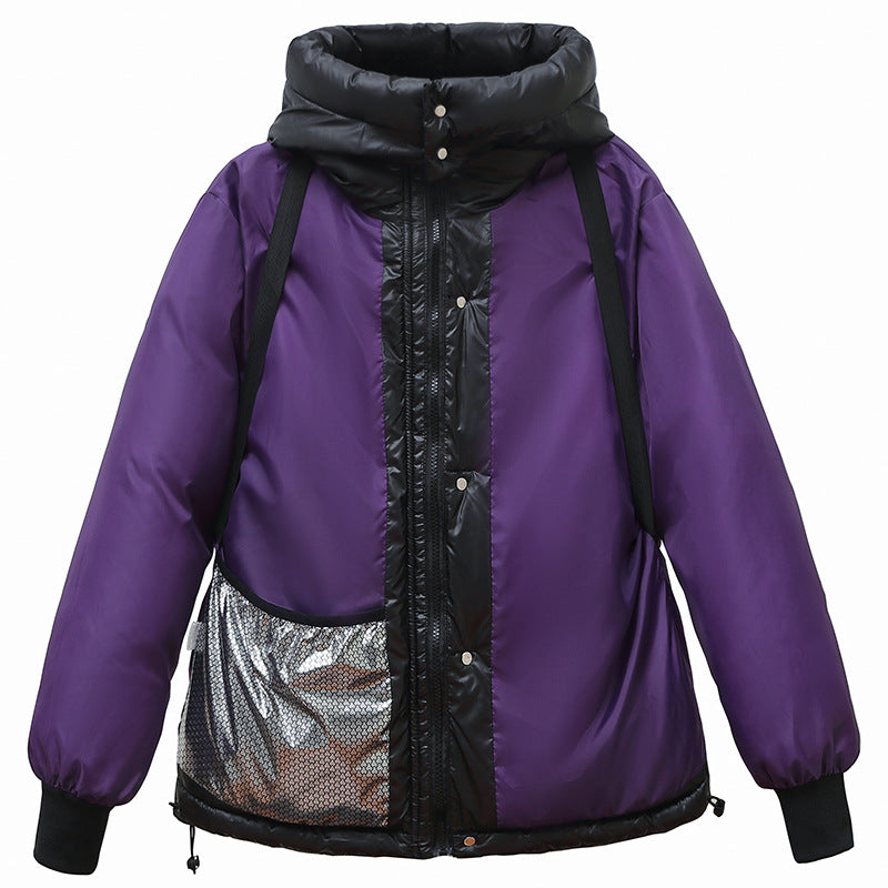 Damen Daunenjacke mit Kapuze und praktischem Reißverschluss Drune