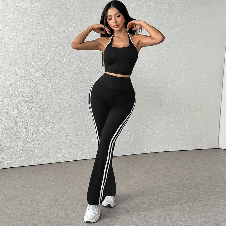Damen Sportliches Zweiteiliges Set aus atmungsaktiven Materialien und figurbetontem Schnitt Drune