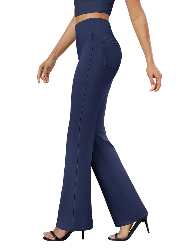 Damen Hochtaillierte Bootcut-Hosen Drune