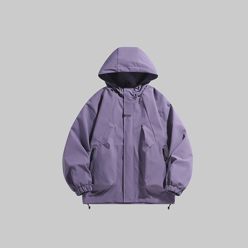 Herren multifunktionale Winterjacke mit isolierendem Fleecefutter und verstellbarer Kapuze Drune