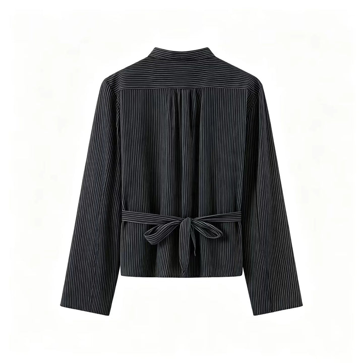 Damen nan taillierte chinesisch inspirierte Jacke mit Stehkragen und Zierknotenverschlüssen Drune