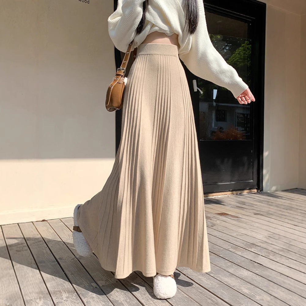 Damen Plissierter Maxirock mit hohem Bund Drune 1787632235