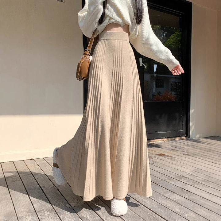 Damen Plissierter Maxirock mit hohem Bund Drune 1787632235