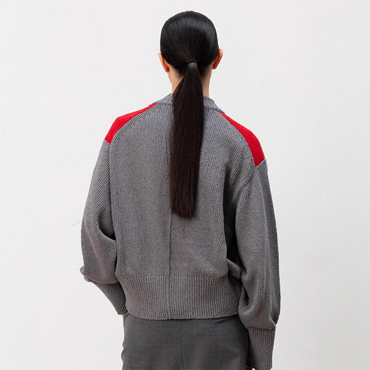 Damen Modische Strickjacke mit Reißverschluss Drune