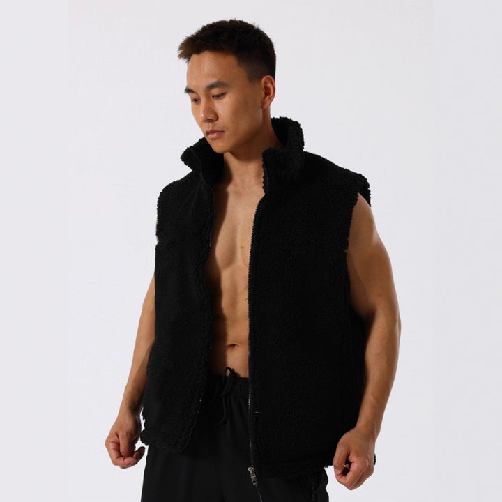 Damen Teddy-Fleeceweste mit Stehkragen und Reißverschluss Drune