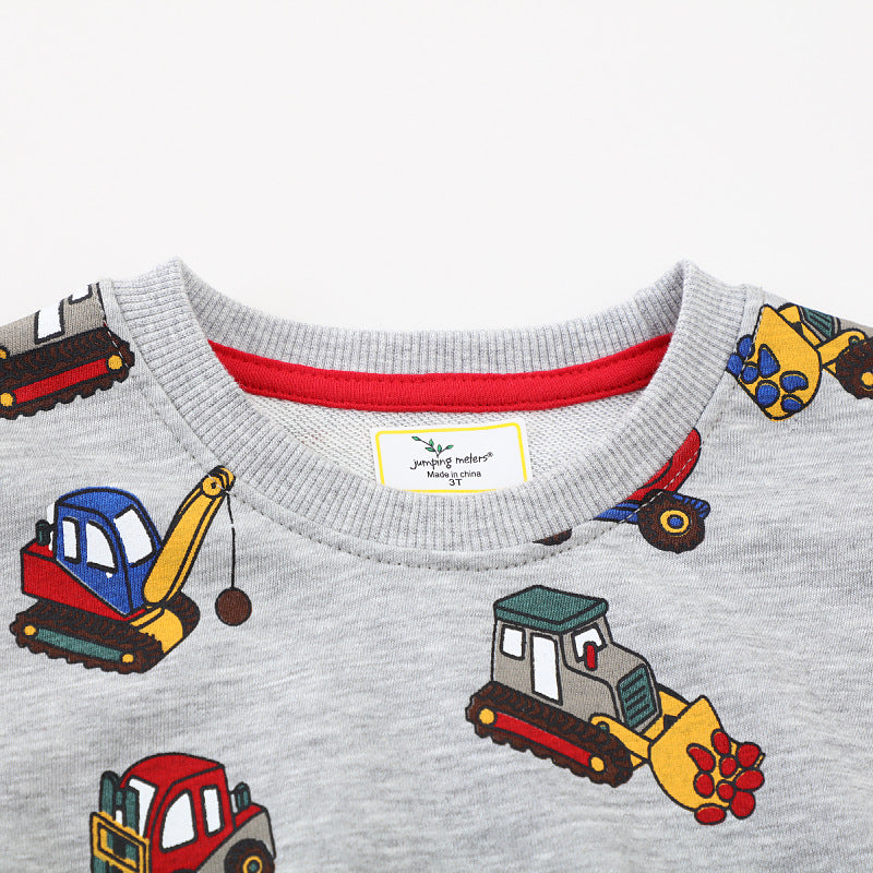 Jungen Sweatshirt mit kreativen Baustellenfahrzeug-Motiven Drune