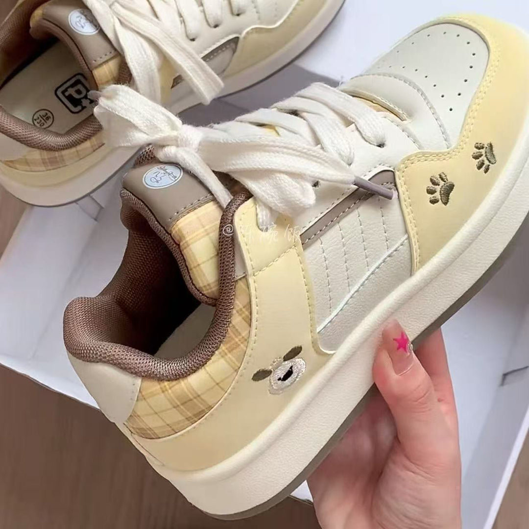 Damen Freizeitsneakers mit karierter Applikation und weicher Polsterung Drune
