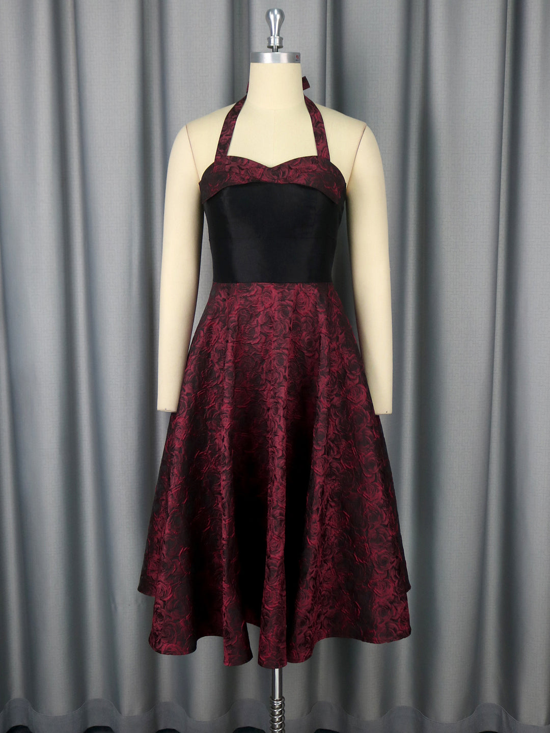 Damen Elegantes Cocktailkleid mit floralem Muster und schmeichelndem Taillengürtel Drune