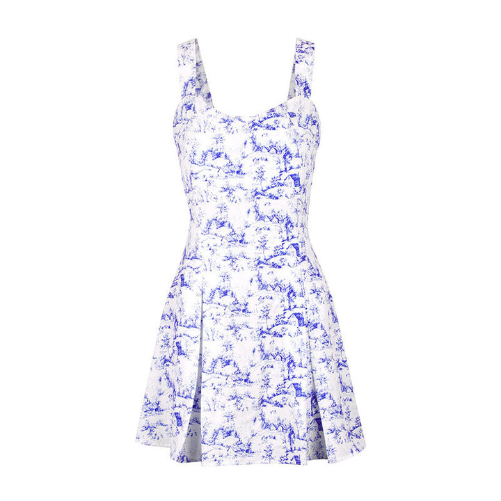 Damen Sommerliches A-Linien Kleid mit floralem Motiv Drune