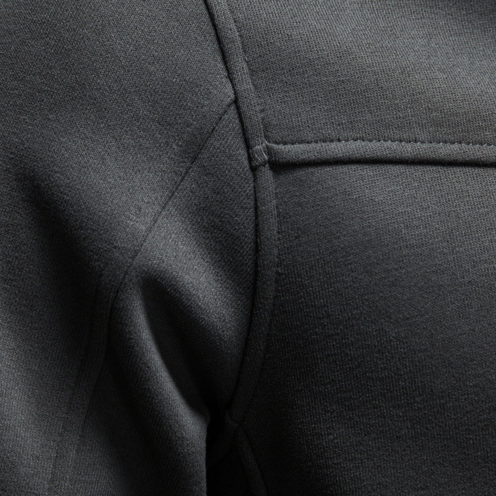 Herren Hochkragen-Sweatshirt mit Halbreißverschluss und Thermofleece-Innenfutter Drune