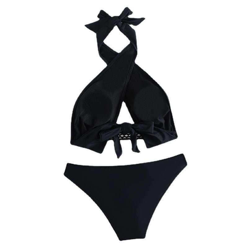 Damen Bikini-Set mit innovativem Wickel-Design und Netzdetails Drune