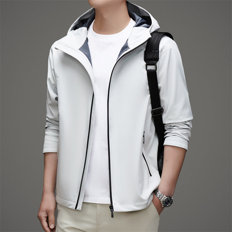 Herren Funktionsjacke mit modischem Schnitt und innovativem Kapuzendesign Drune